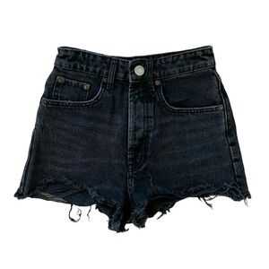 Zara black jean shorts